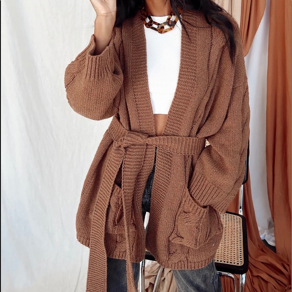 The States Chocolate Cardigan